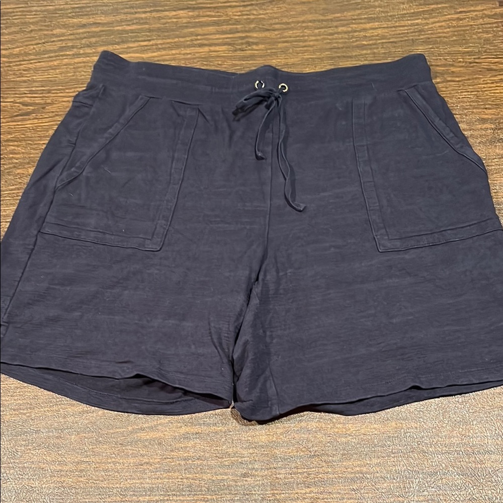 Navy Casual Drawstring Shorts